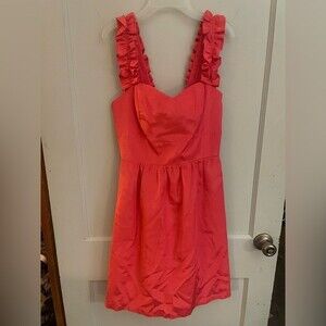 Women’s coral dress size 2 brand is Lula Kate
